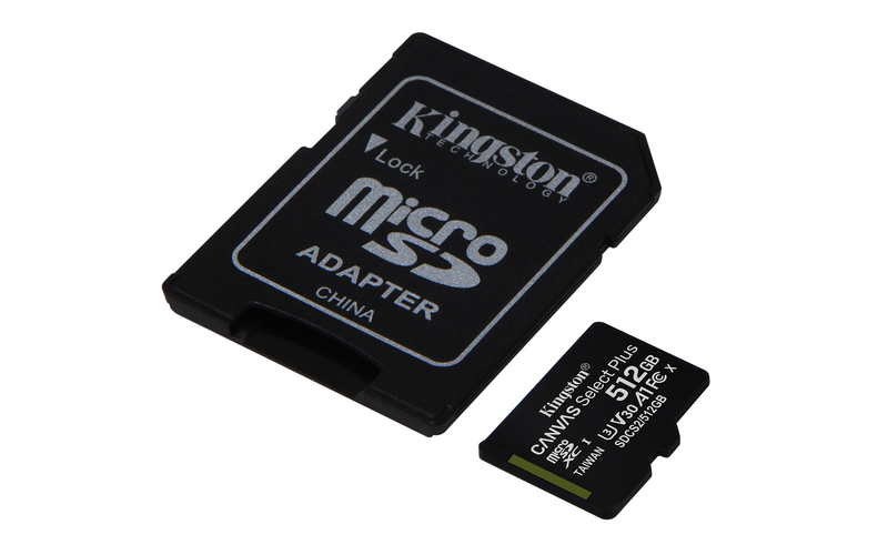 Memorijska kartica Kingston 512GB microSD Canvas Select Plus, class 10 UHS-I, sa adapterom