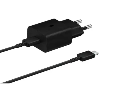 Punjač Samsung T1510 15W Fast Charge USB-C crni odvojivi kabel EP-T1510XBEGEU