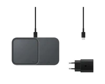 Bežični punjač Samsung Duo za mobitel ili sat tamno sivi EP-P5400TBEGEU