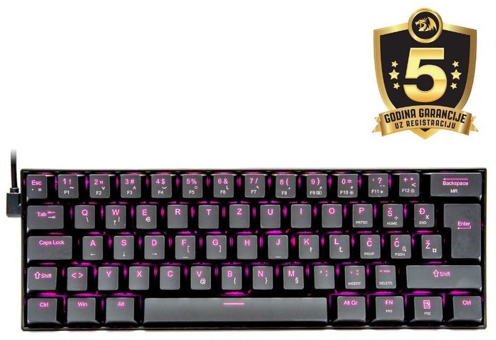 Tipkovnica REDRAGON KUMARA K552RGB-1 RGB MECHANICAL SLO/CRO LAYOUT