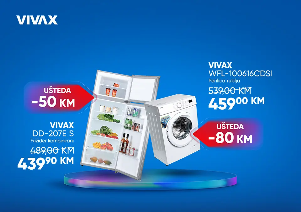 Odaberi pametno uz VIVAX kućanske uređaje i osiguraj si uštede!