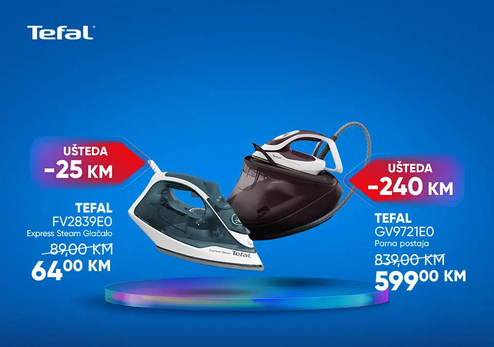 Odlična ponuda Tefal glačala i parnih postaja