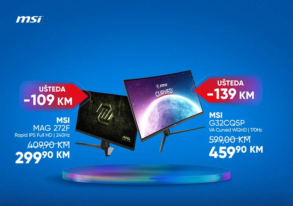 Vrhunska preciznost i performanse uz MSI monitore